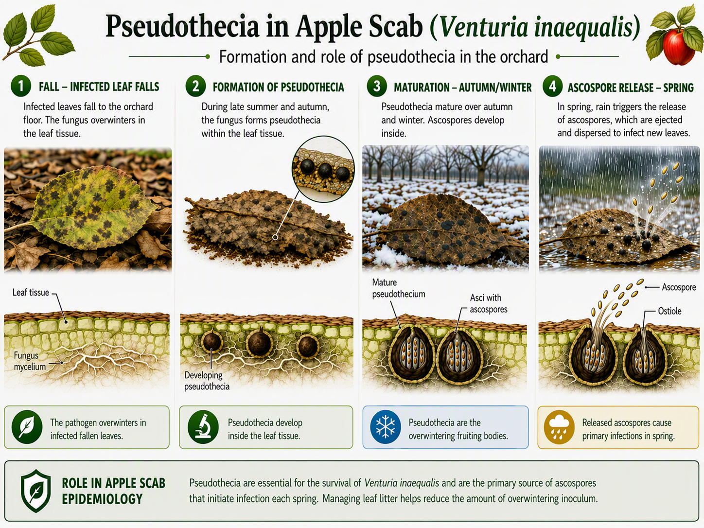 Pseudotechia in Apple Scab