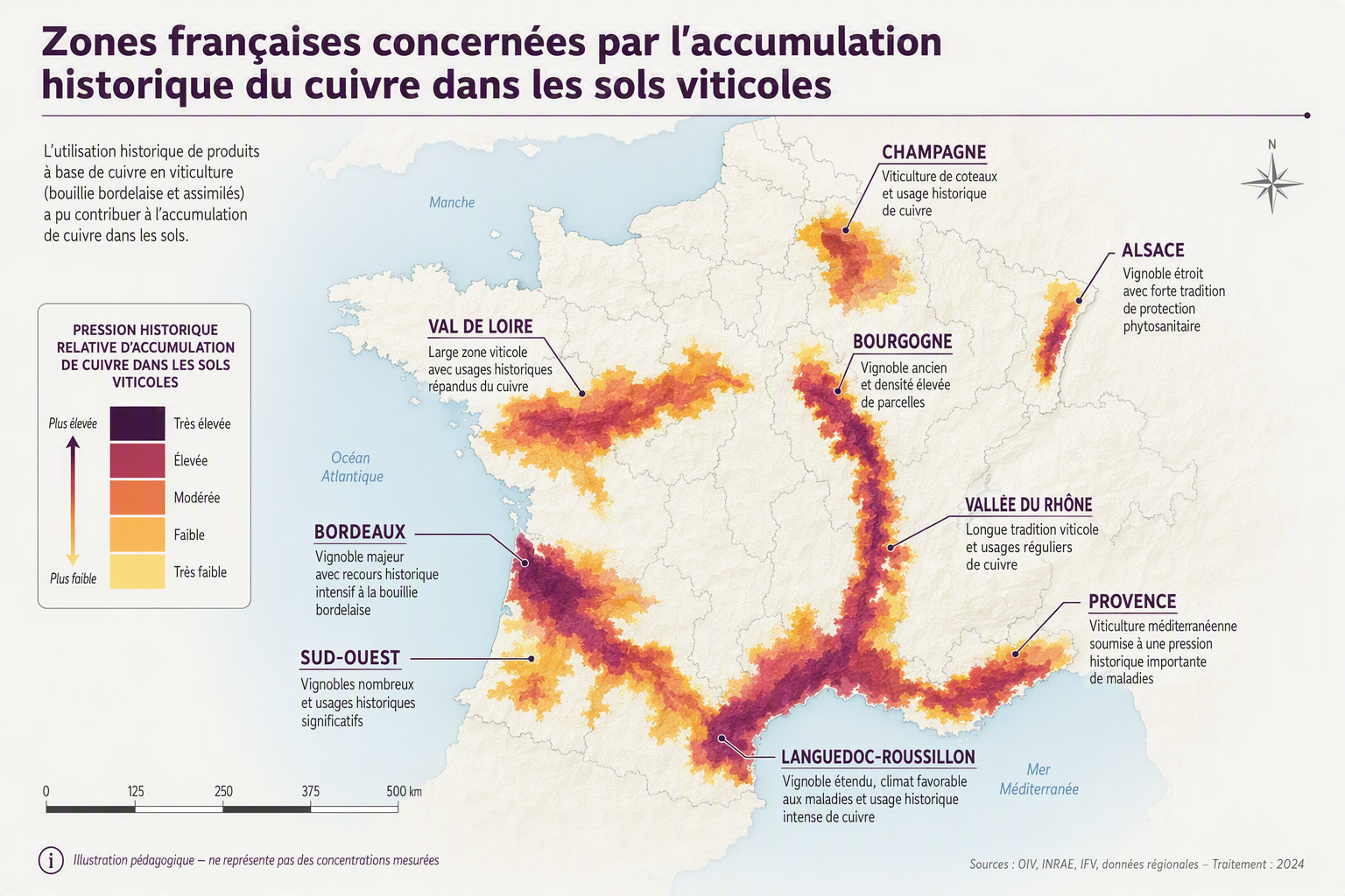 Zones d France concernées par le cuivre